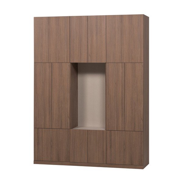 Sötét natúr színű moduláris szekrény 162x215 cm Build – WOOOD-image-2