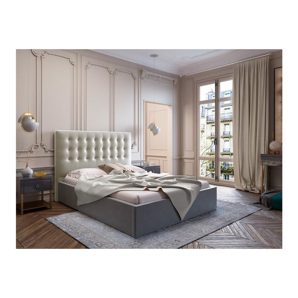 Athena bézs ágytámla bársony kárpittal, 200 x 120 cm - Windsor & Co Sofas-image-3