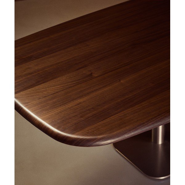 Étkezőasztal diófa dekorral 110x220 cm Melvar – Kave Home-image-2
