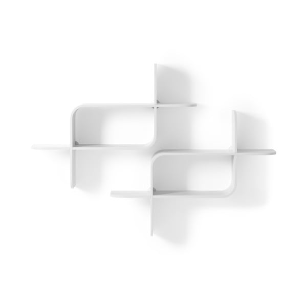 Fehér többszintes kaucsukfa fali polc 62 cm Montage – Umbra-image-3