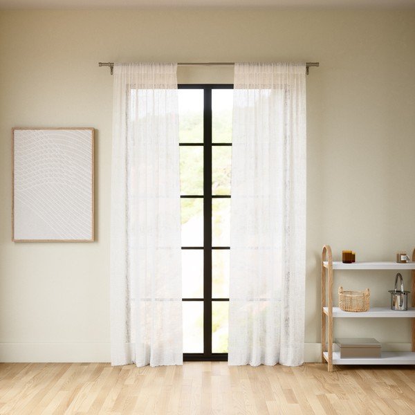 Fehér átlátszó függöny szett 2 db-os 132x213 cm Sheera – Umbra-image-3