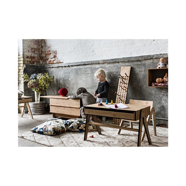 Geo's Moso-bambusz gyermek íróasztal szürke elemekkel - We Do Wood-image-3