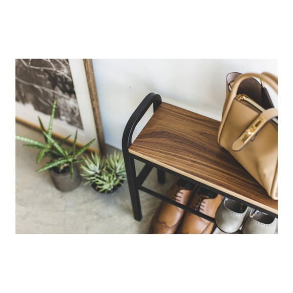 Fekete-natúr színű fém cipőtartó Tower – YAMAZAKI-image-4