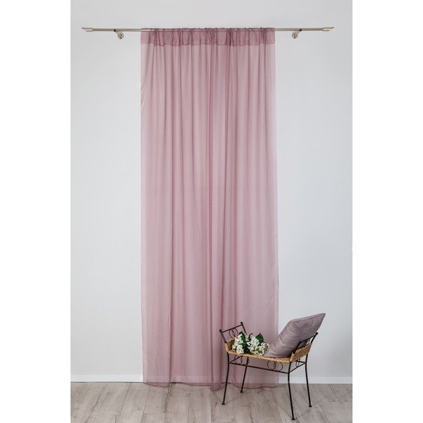 Rózsaszín átlátszó függöny 140x245 cm Voile – Mendola Fabrics