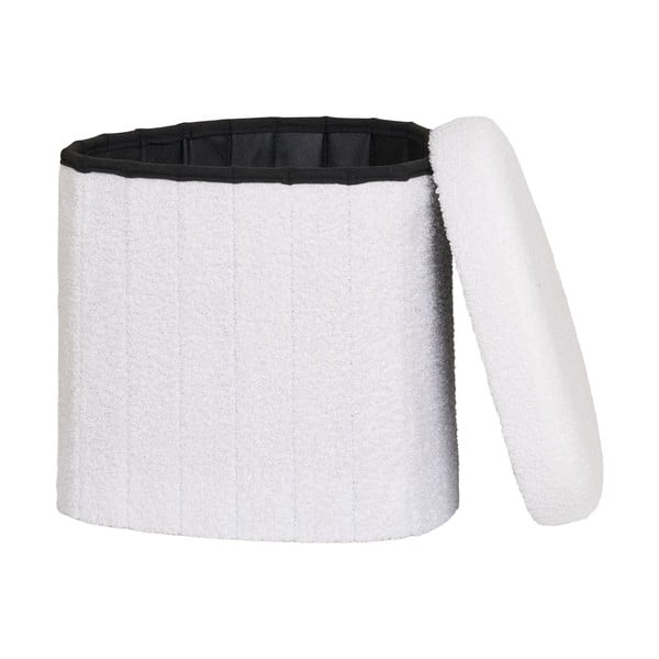 Fehér buklé puff Medford – House Nordic-image-2