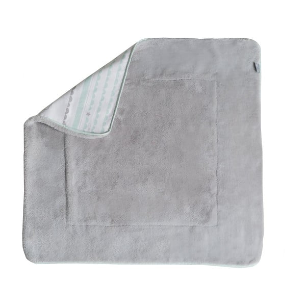 Fehér-mentazöld mikroplüss gyerek takaró 80x80 cm Happy Cloud – Roba-image-2