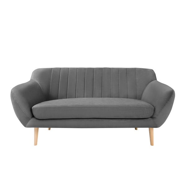 Sardaigne szürke bársony kanapé, 158 cm - Mazzini Sofas