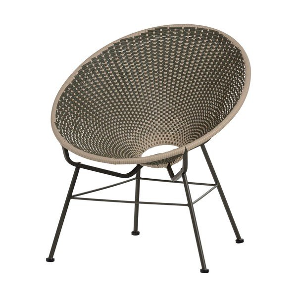 Zöld műrattan kerti fotel Kazoun – WOOOD