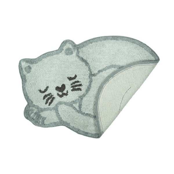 Világoskék pamut gyerek szőnyeg 43x60 cm Sleeping Cat – Sass & Belle-image-1