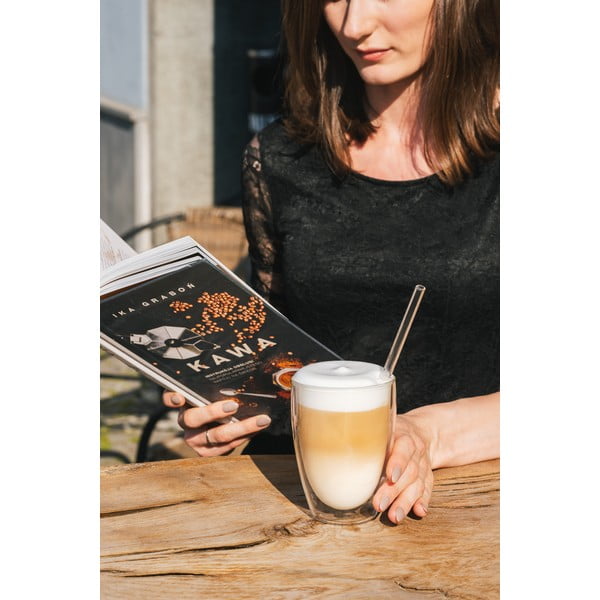 Üveg duplafalú bögre szett lattéhoz 6 db-os 350 ml – Vialli Design-image-4