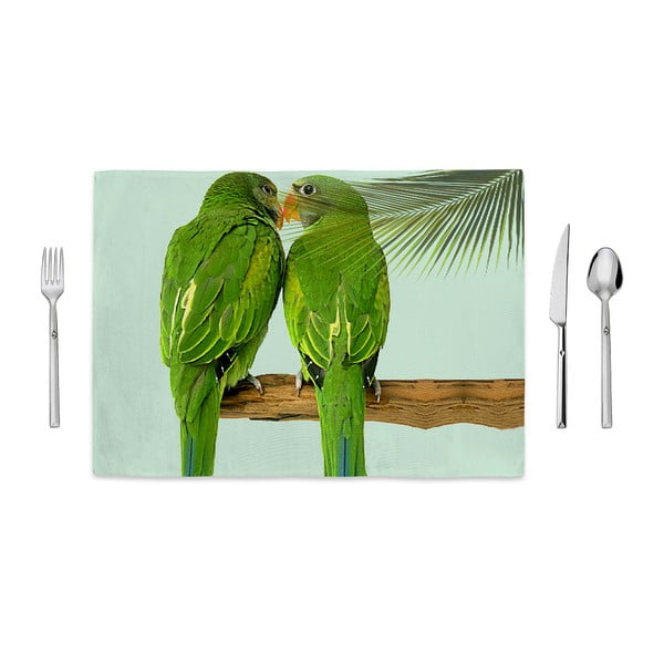 Parrots Love tányéralátét, 35 x 49 cm - Home de Bleu