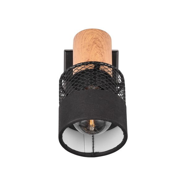 Fekete-natúr színű fali lámpa ø 7 cm Nandini – Trio-image-4