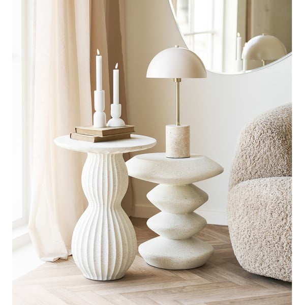 Kő kerek tárolóasztal ø 36 cm Blackburn – House Nordic-image-1