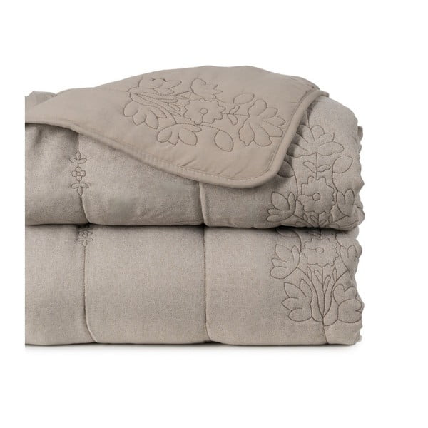 Szürkésbarna steppelt ágytakaró 240x260 cm – Ixia