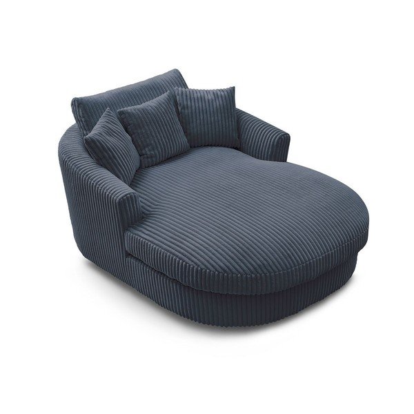 Sötétkék kordbársony fotel Belem – Bobochic Paris-image-4