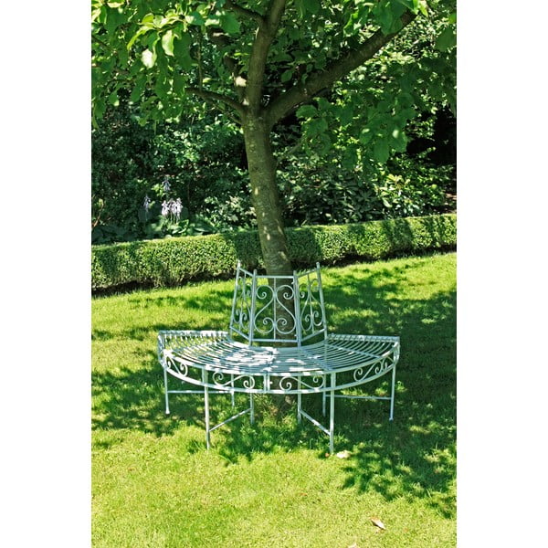 Fehér fém kerti pad Varda – Garden Pleasure-image-1
