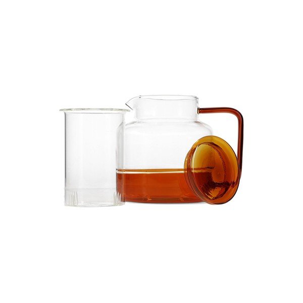 Borostyán színű üveg teáskanna 950 ml Liv – ONA-image-2