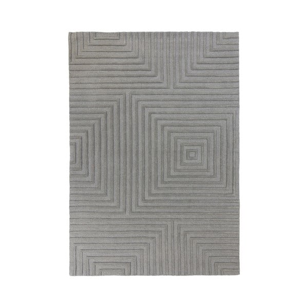 Estela szürke gyapjú szőnyeg, 160 x 230 cm - Flair Rugs