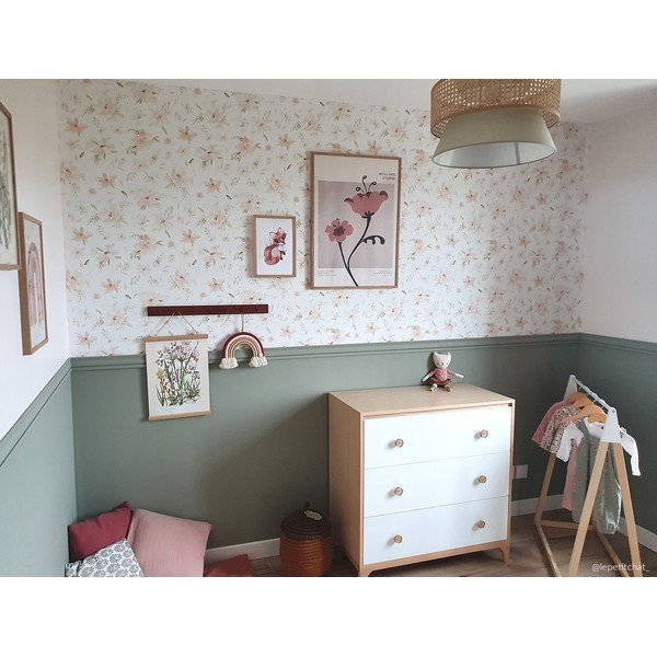 Gyerek tapéta 10 m x 50 cm Watercolour Flowers – Lilipinso-image-1