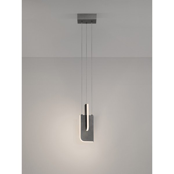 Világosszürke fém LED dimmelhető függőlámpa Totem – Nova Luce-image-3