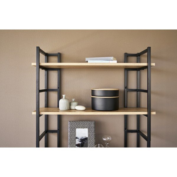 Fekete fedeles fém tárolódoboz ø 22x11 cm Rin – YAMAZAKI-image-1