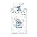 Fehér egyszemélyes pamut gyerek ágyneműhuzat 140x200 cm Lilo and Stitch "Ohana White" – Jerry Fabrics