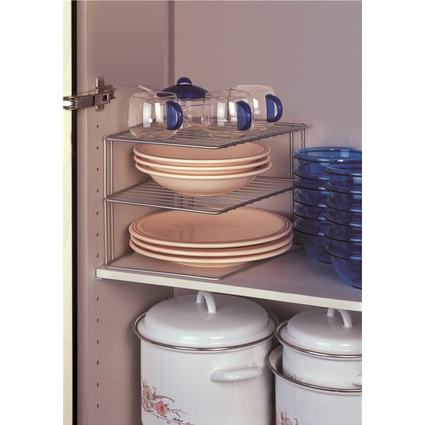 Ezüstszínű acél kiegészítő polc 25x25 cm Palio – Metaltex-image-1