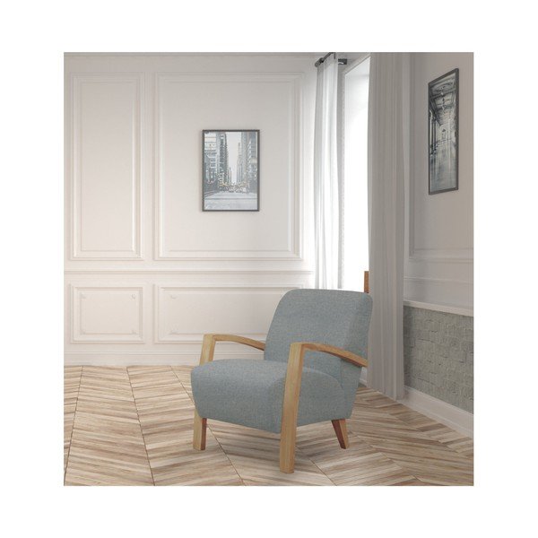 Luna világosszürke fotel világos konstrukcióval - Windsor & Co Sofas-image-3