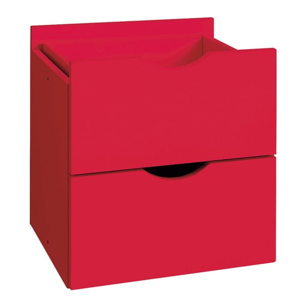 Kiera piros dupla fiók polchoz, 33 x 33 cm - Støraa