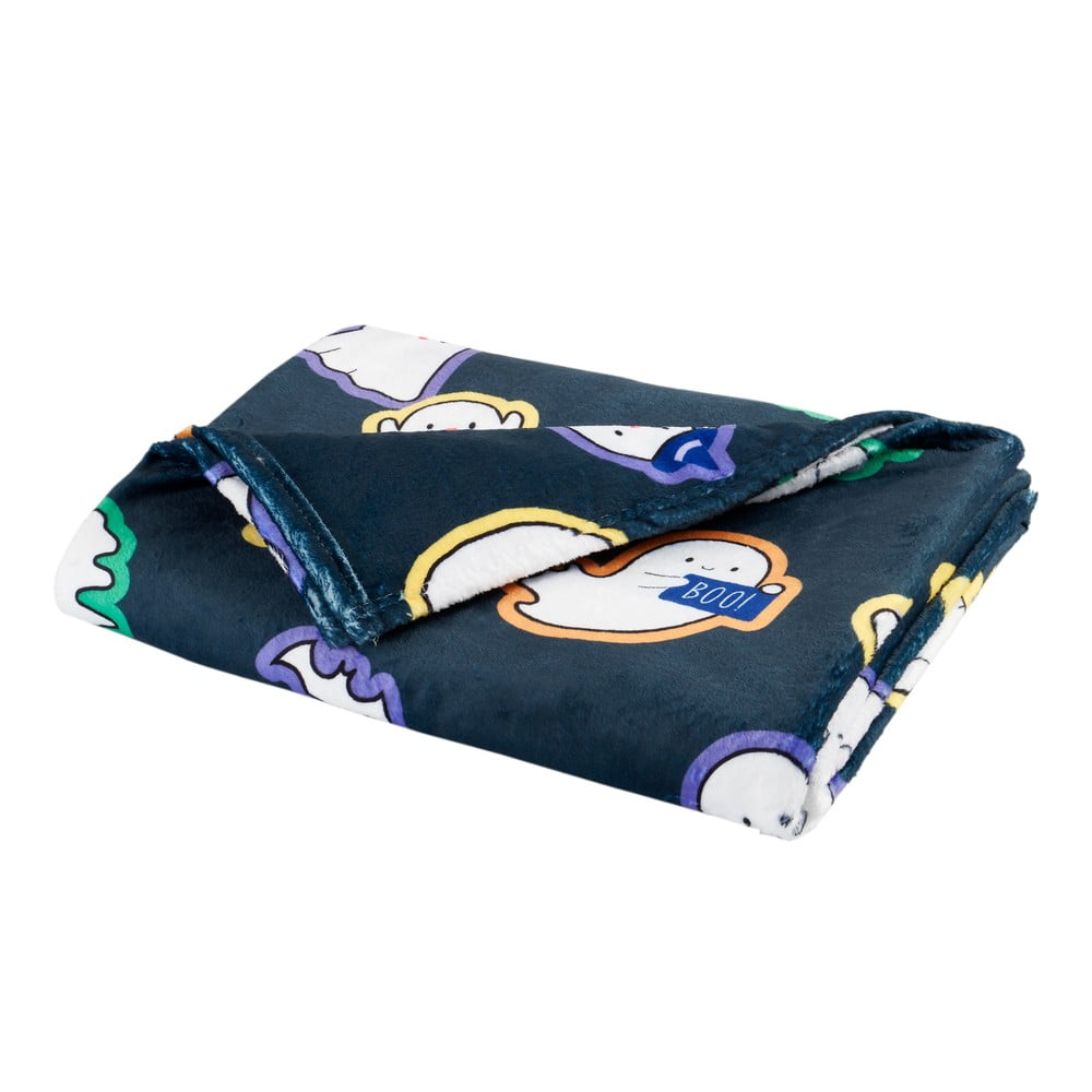 Fekete mikroplüss takaró Halloween mintával 130x170 cm Halloween Ghosts – Catherine Lansfield