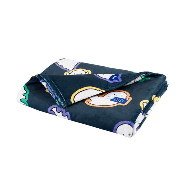 Fekete mikroplüss takaró Halloween mintával 130x170 cm Halloween Ghosts – Catherine Lansfield