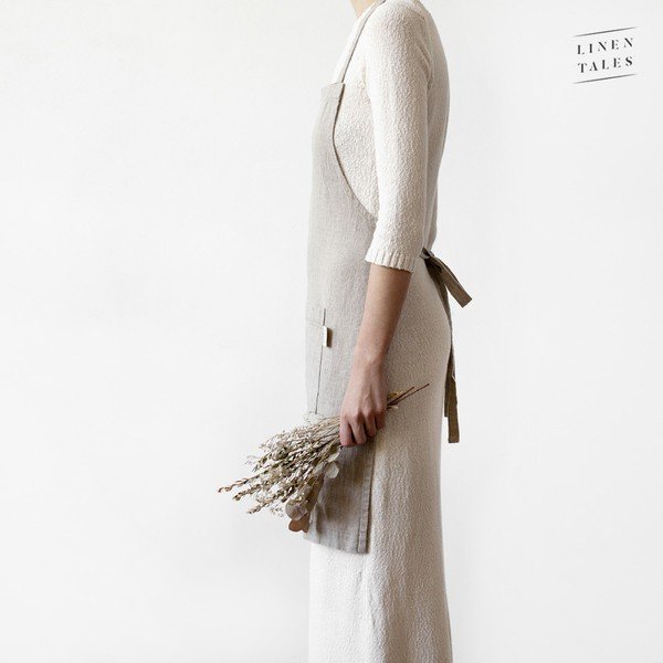 Daily Apron len kötény, 80 x 55 cm - Linen Tales-image-2