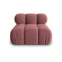 Rózsaszín bársony kanapé modul (középső rész) Bellis – Micadoni Home