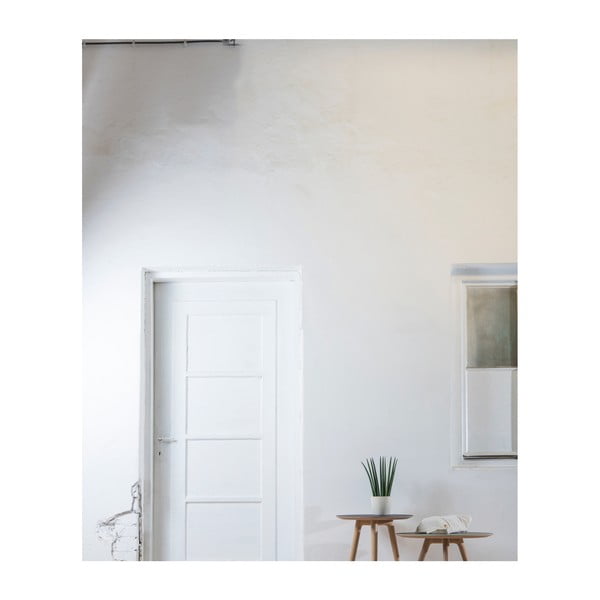 Arp tölgyfa tárolóasztal fekete asztallappal, ⌀ 45 cm - Gazzda-image-2