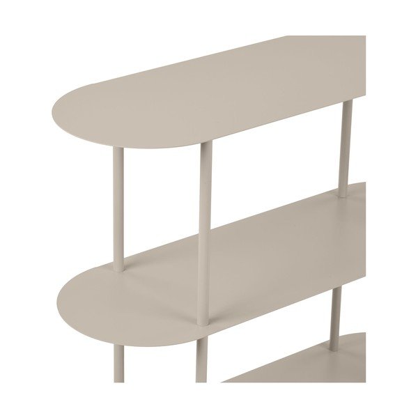 Bézs fém polcos állvány 90x81x31 cm Rieti – House Nordic-image-3