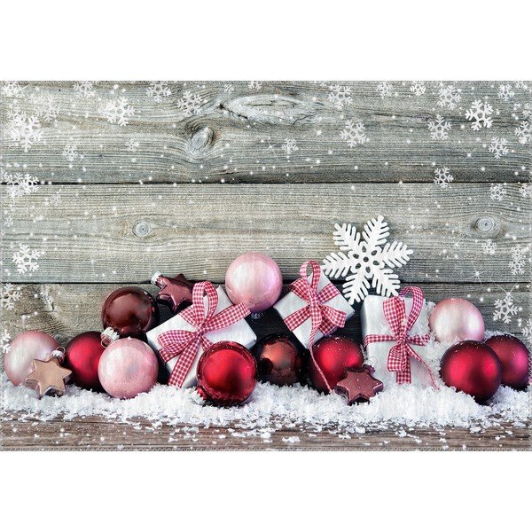 Christmas Period Red Rustic Balls szőnyeg, 50 x 80 cm - Vitaus