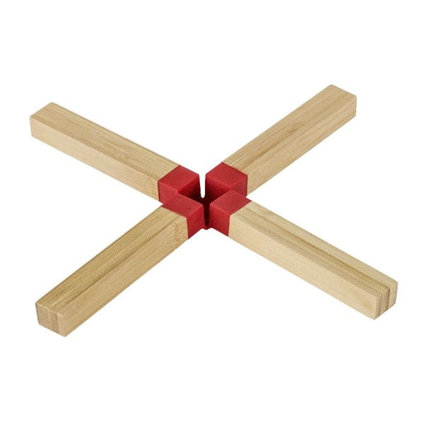 Cross összecsukható piros bambusz edényalátét - Wenko
