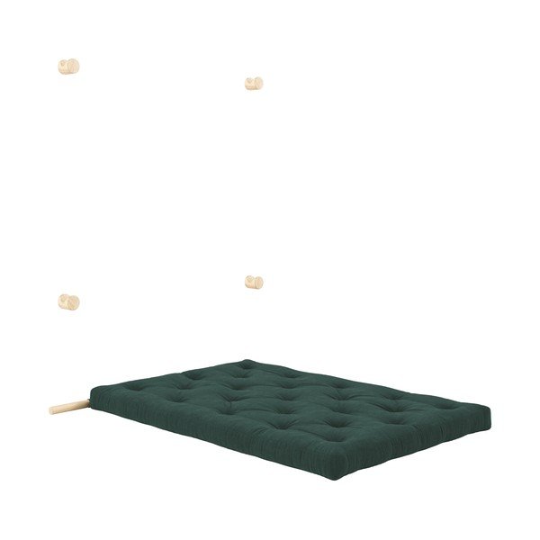 Sötétzöld kordbársony kinyitható kanapé 135 cm Hooked – Karup Design-image-4