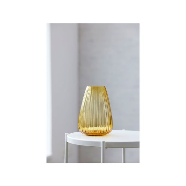 Kusintha sárga üveg váza, magasság 22 cm - Bitz-image-3