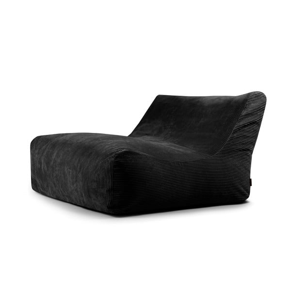 Fekete kordbársony babzsákfotel Sofa Lounge – SLOWDOWN