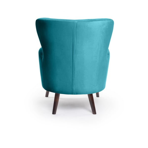 Türkiz bársony füles fotel Noemye – Bonami Selection-image-4
