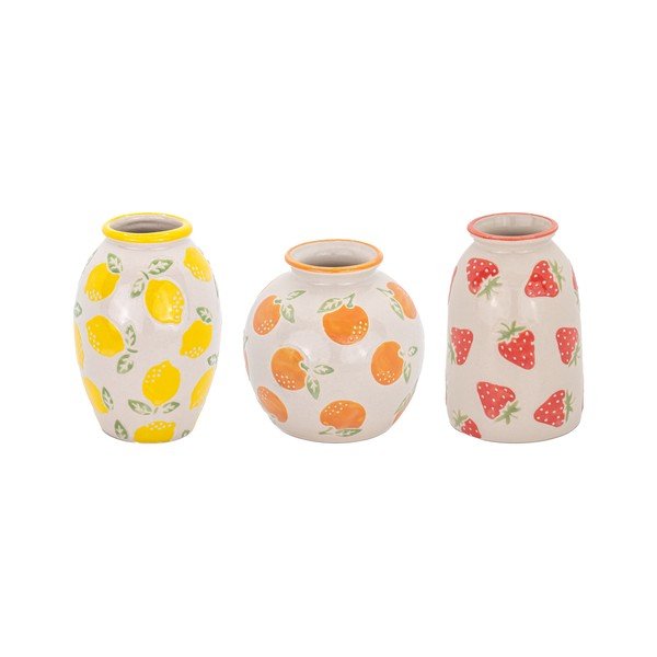 Kőedény váza készlet 3 db-os (magasság 9,5 cm) Fruit – Sass & Belle