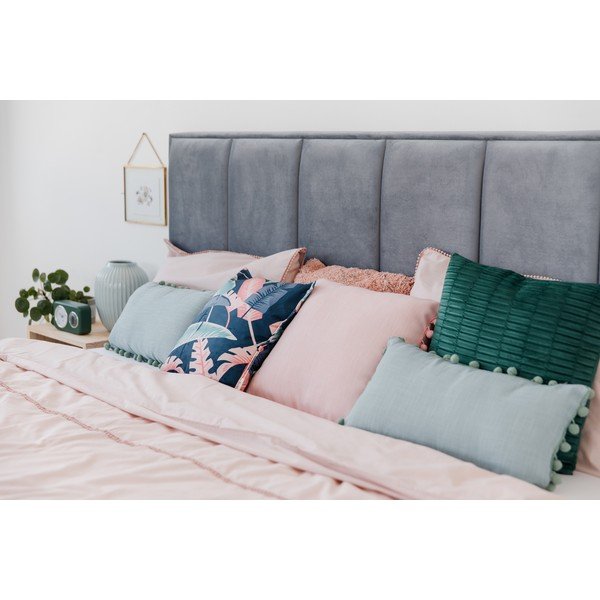 Wega kékesszürke kétszemélyes ágy ágyráccsal és tárolóhellyel, 180 x 200 cm - AzAlvásért-image-1