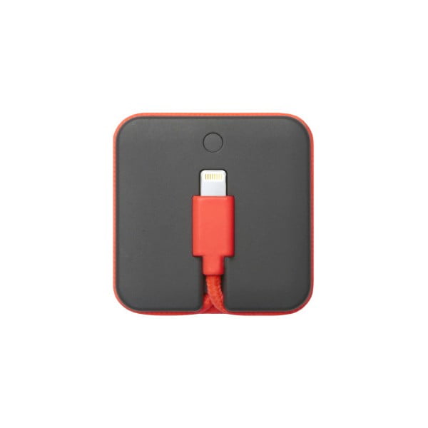 Jump Cable szürke-korall piros hordozható töltő Micro USB kábellel, hossza 45 cm - Native Union