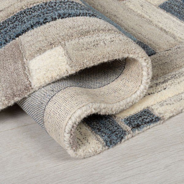 Russo szürke-kék gyapjú szőnyeg, 160 x 230 cm - Flair Rugs-image-1