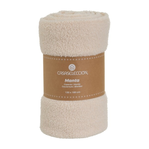 Bézs buklé takaró 160x130 cm Sherpa – Casa Selección-image-4