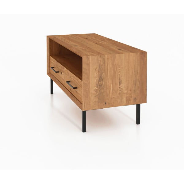 Natúr színű tölgyfa TV-állvány 90x50 cm Abies – The Beds-image-3