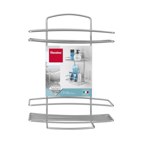 Onda kétszintes fali polc, 26 x 35 cm - Metaltex-image-3