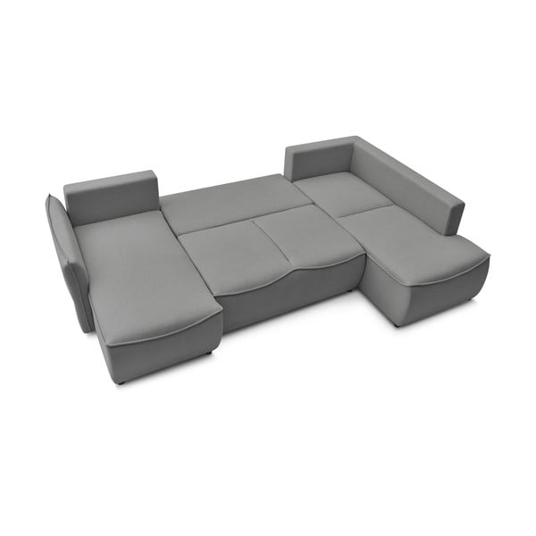 Világosszürke kinyitható sarokkanapé (jobb oldali) Leon – Bobochic Paris-image-4