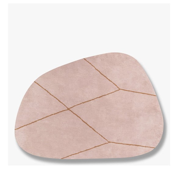 Világos rózsaszín gyapjú szőnyeg 120x154 cm Shape – Mette Ditmer Denmark